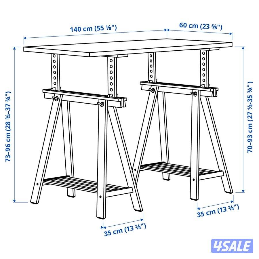 مكتب من ايكيا مقاس 160 ب60  يصلح لرسامين او لدراسه او اي شي مع ابجوره4