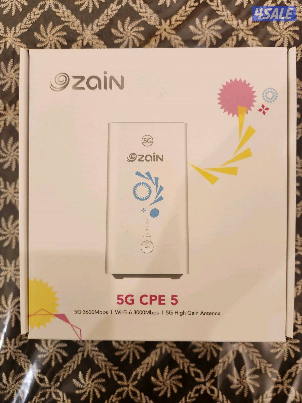 راوتر زين 5G CPE 5 مستعمل مع الكرتون0