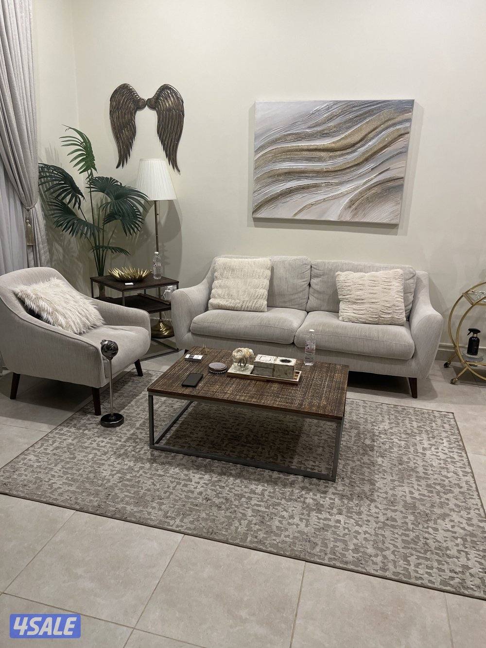 طقم كنب ابيض0