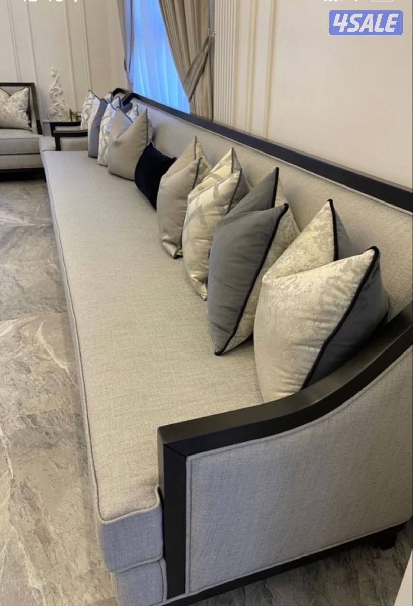 قنفات صالات معيشة ستائر صناعة كويتية للأستفسار واتس3