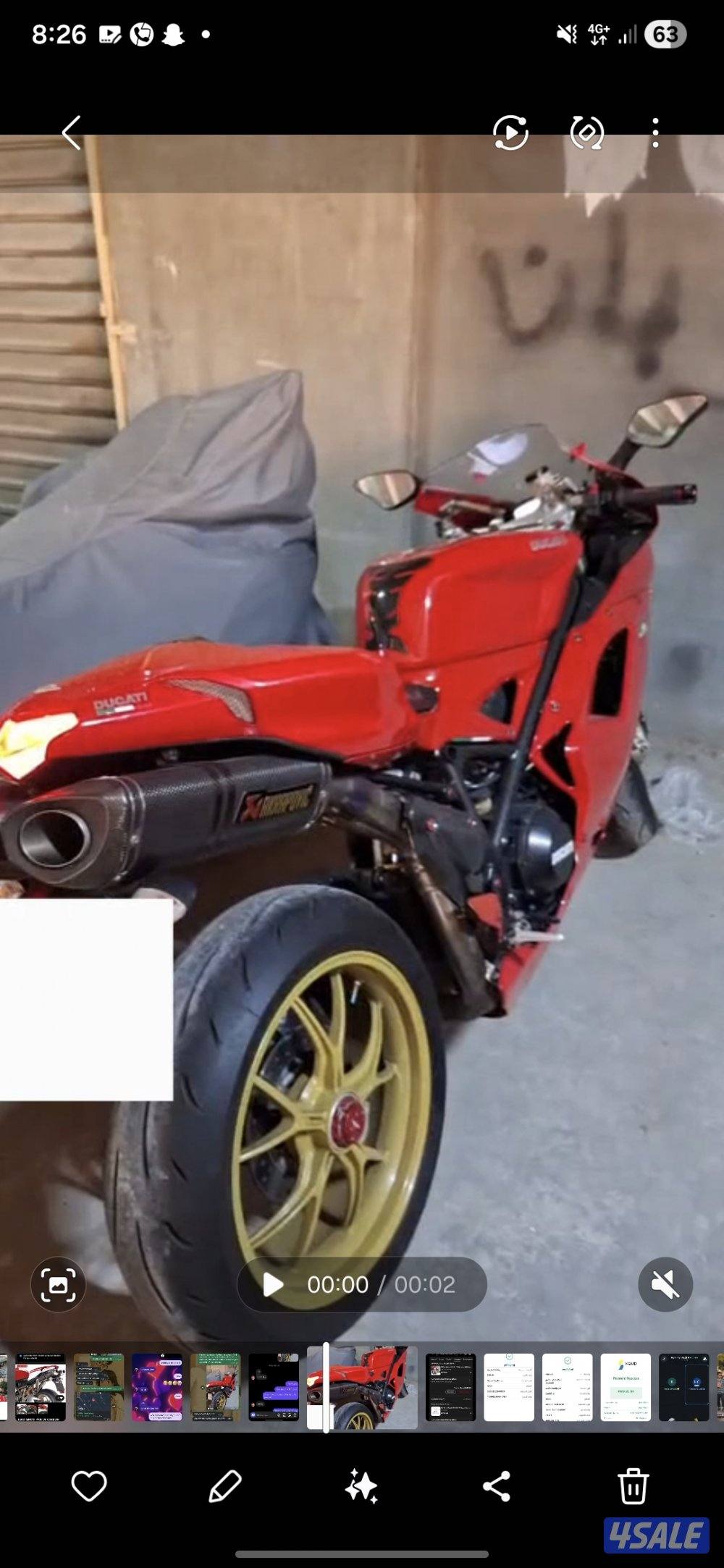 Stock/termignoni exhaust for 1198/1098/8481