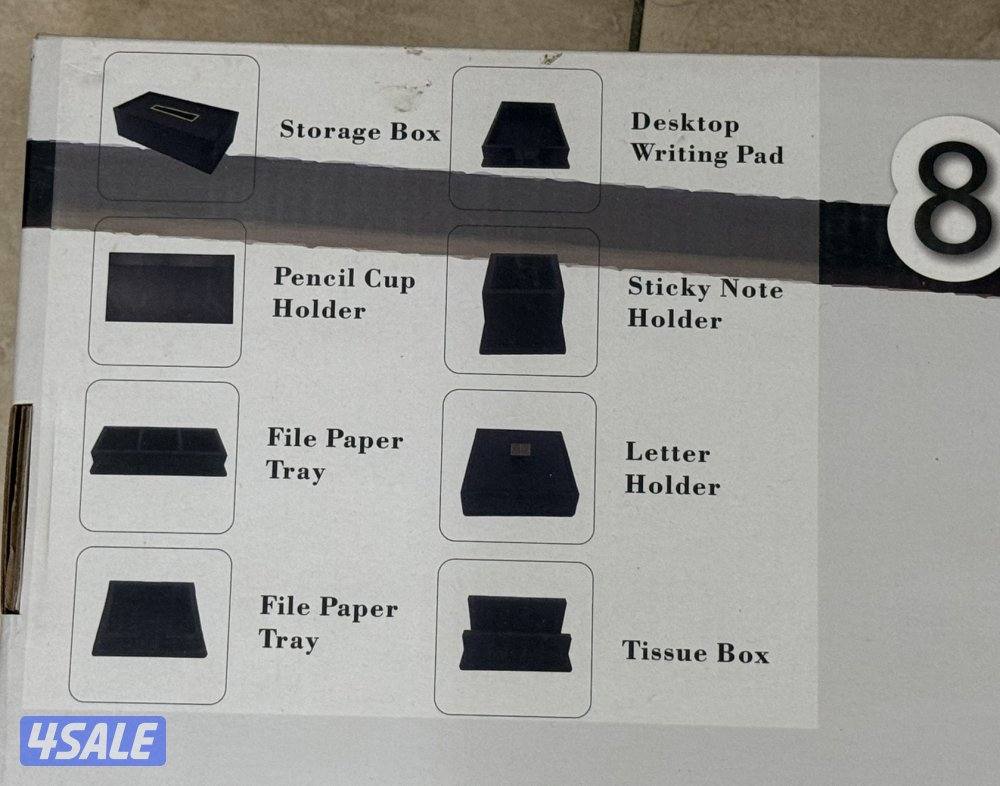 Office Desk Set (8 Pieces / Brand New) طقم مكتب3