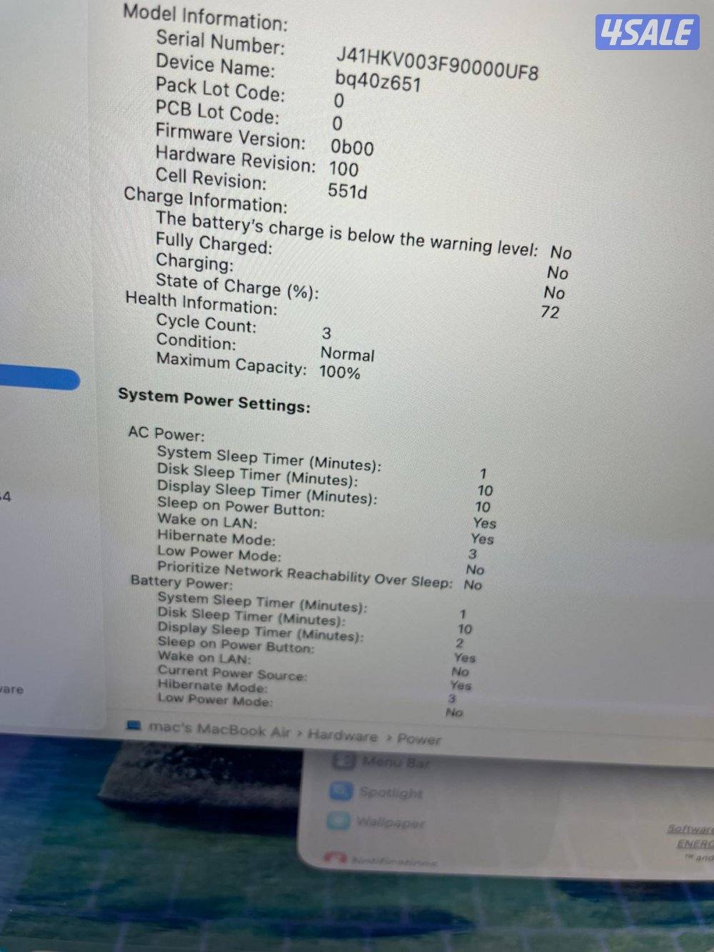 للبيع – MacBook Air M4 جهاز شبه جديد6