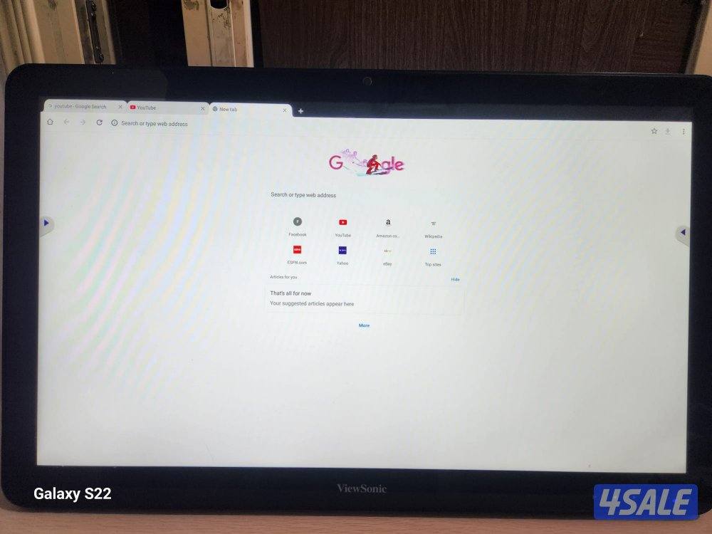 شاشة لمس ViewSonic 24 بوصة ممتازه للصغار والترفيه7