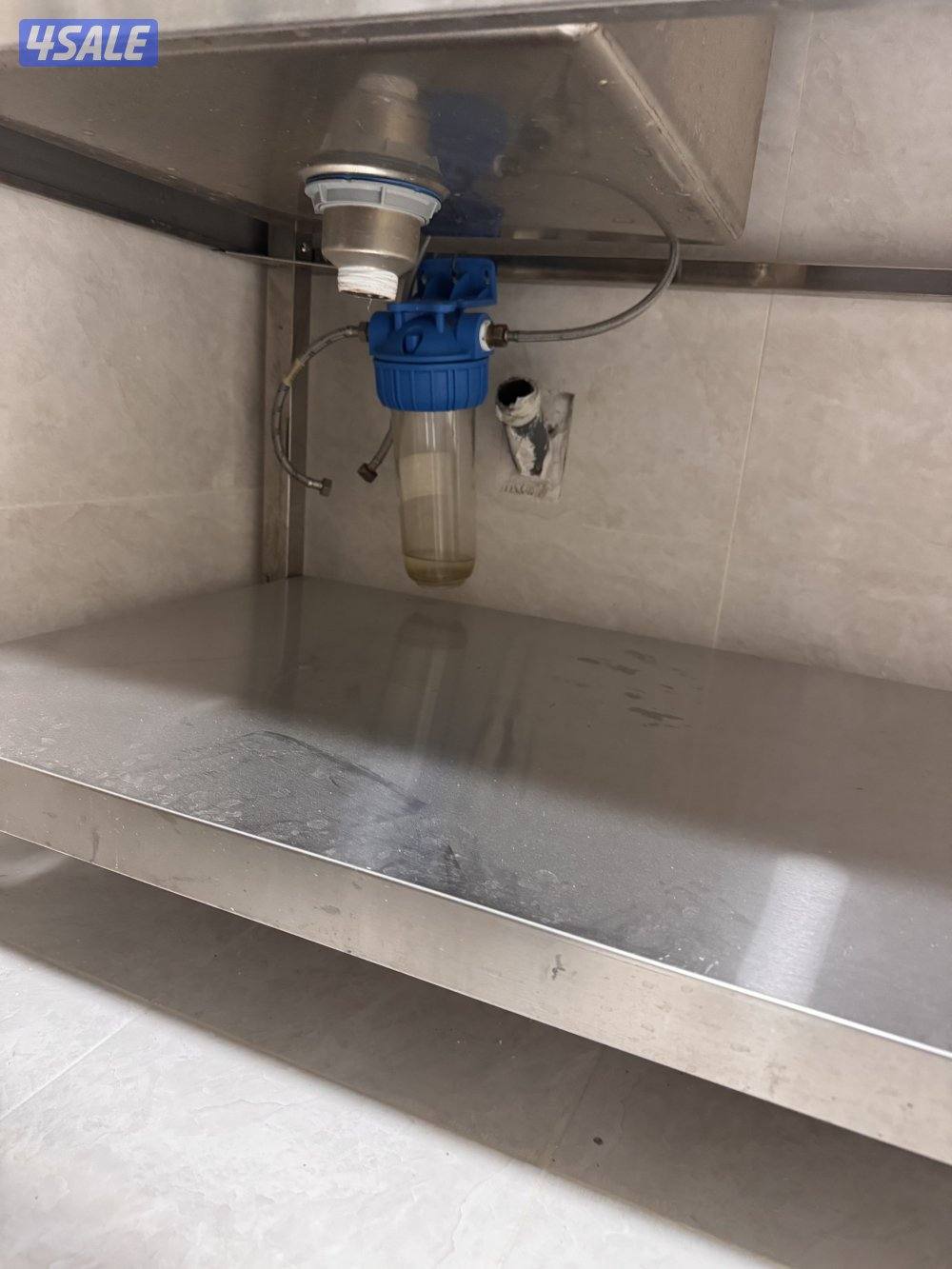 مغسله مطابخ مركزية حوض واحد شبه جديده2