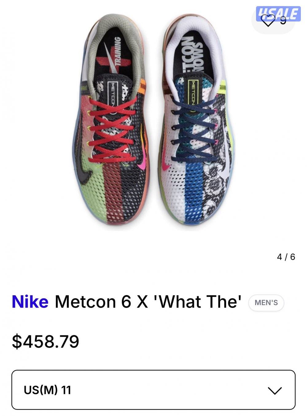 حذاء نايك ميتكون ٦ ملبوس يمكن كم مره قمه النظافه بحاله الجديد2