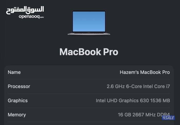 MacBook Pro 2019 16GB Ram2