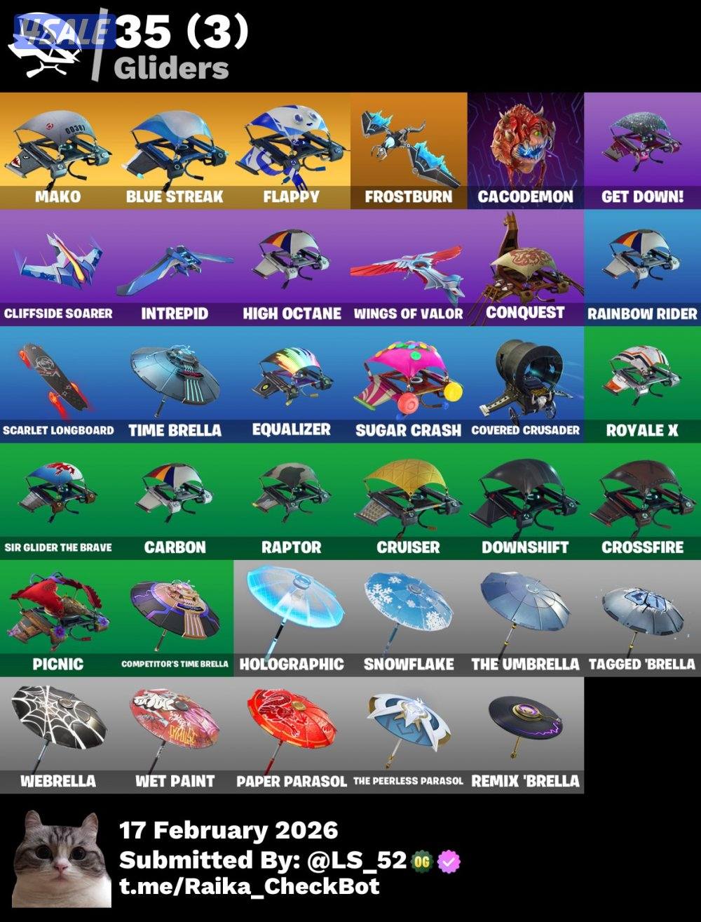 للبيع حساب فورتنايت أساسي كامل معلوماته يشتغل على جميع المنصات نادر4