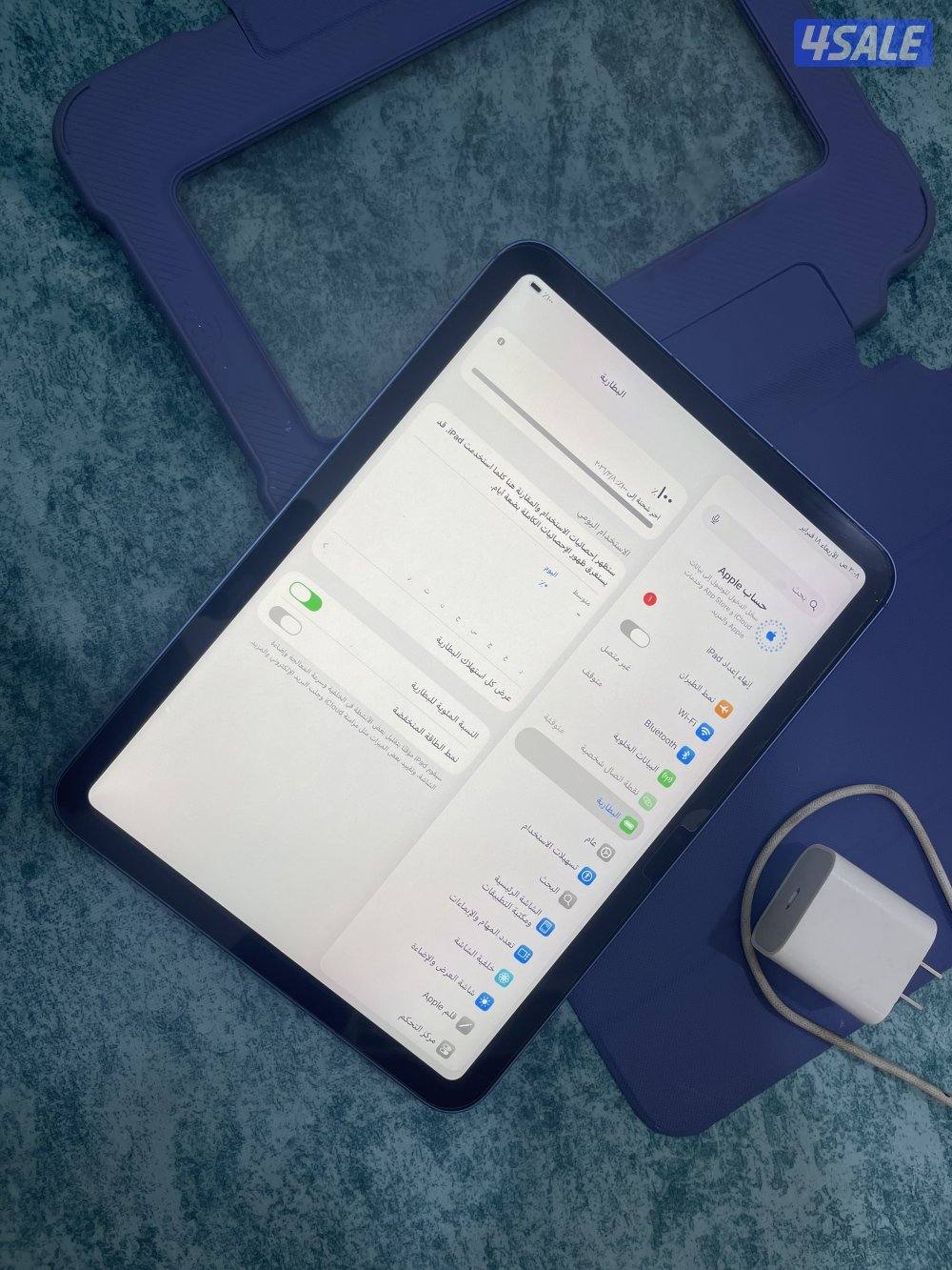 ايباد ابل 10 العاشر 64 قيقا بايت خط شريحة 5g وقلم ابل اصلي وكيبوردابل11