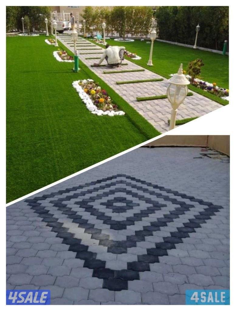 معلم بلاط متداخل وكربستون وكاشي ومصفت سيارات وصبت موزاييك ارضيات8