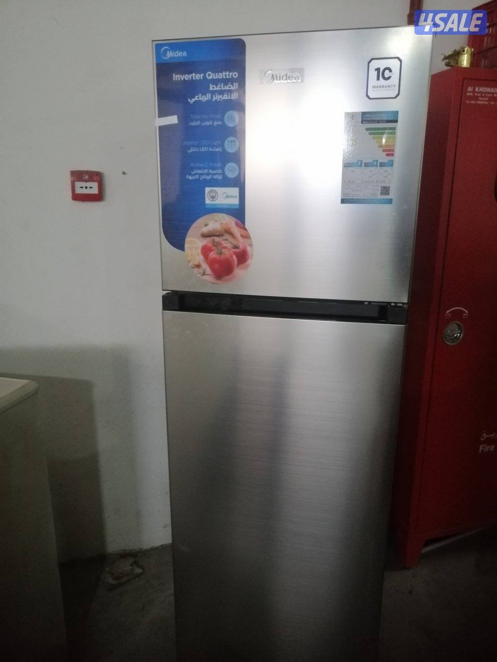 ثلاجة ميديا جديده سيلفر 385 لتر بدون كرتونه1