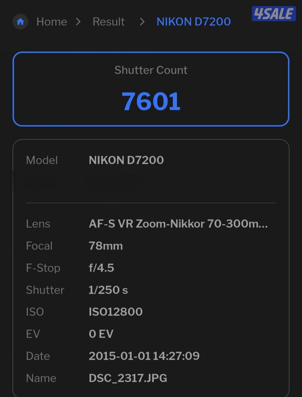 Nikon D7200 DSLR – Body Only (Great Condition)6