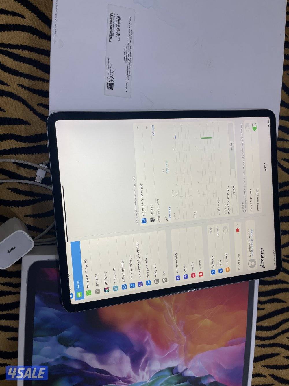 ايباد ابل برو 12.9 انش 128 قيقا الجيل الرابع نظيف جدا مع الاغراض كامله5
