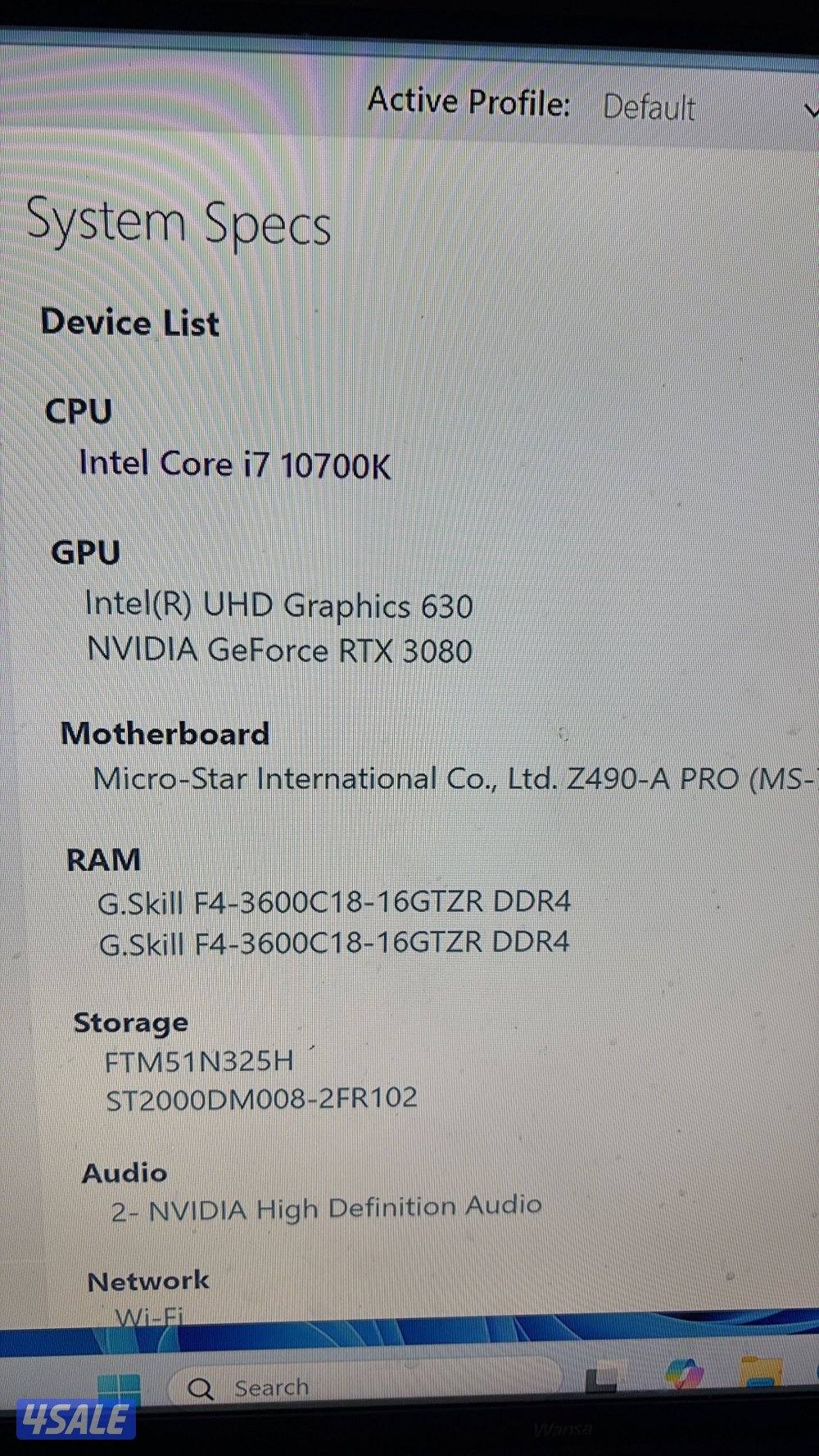 i7-10700k - 30802