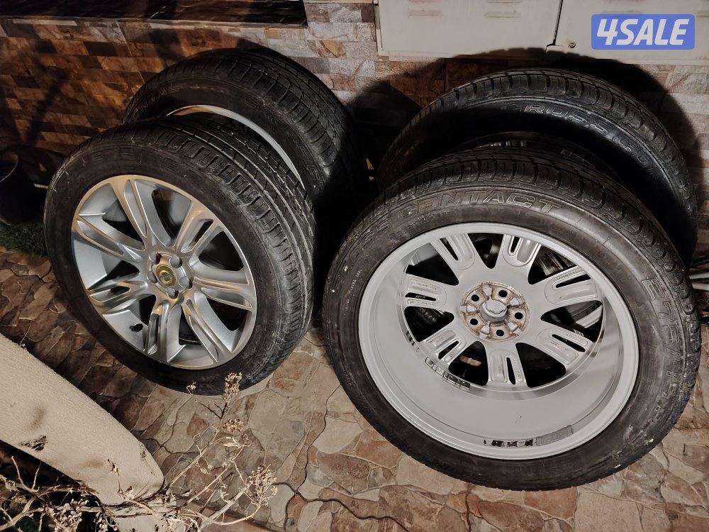 4 رنجات فولفو xc90 حجم 20 مع سناسر ضغط الهواء وتواير 2022 كونتينينتال0