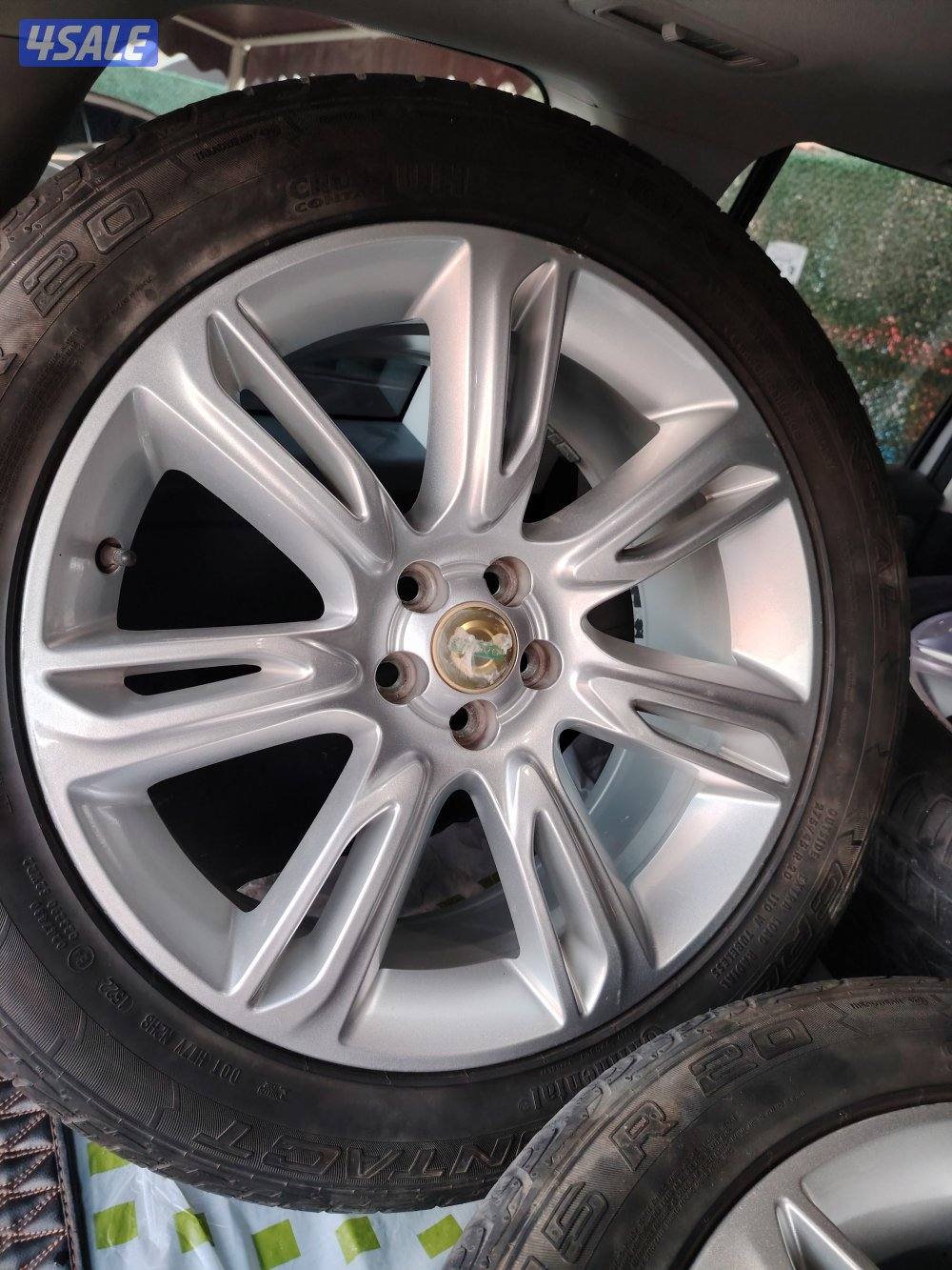 4 رنجات فولفو xc90 حجم 20 مع سناسر ضغط الهواء وتواير 2022 كونتينينتال1