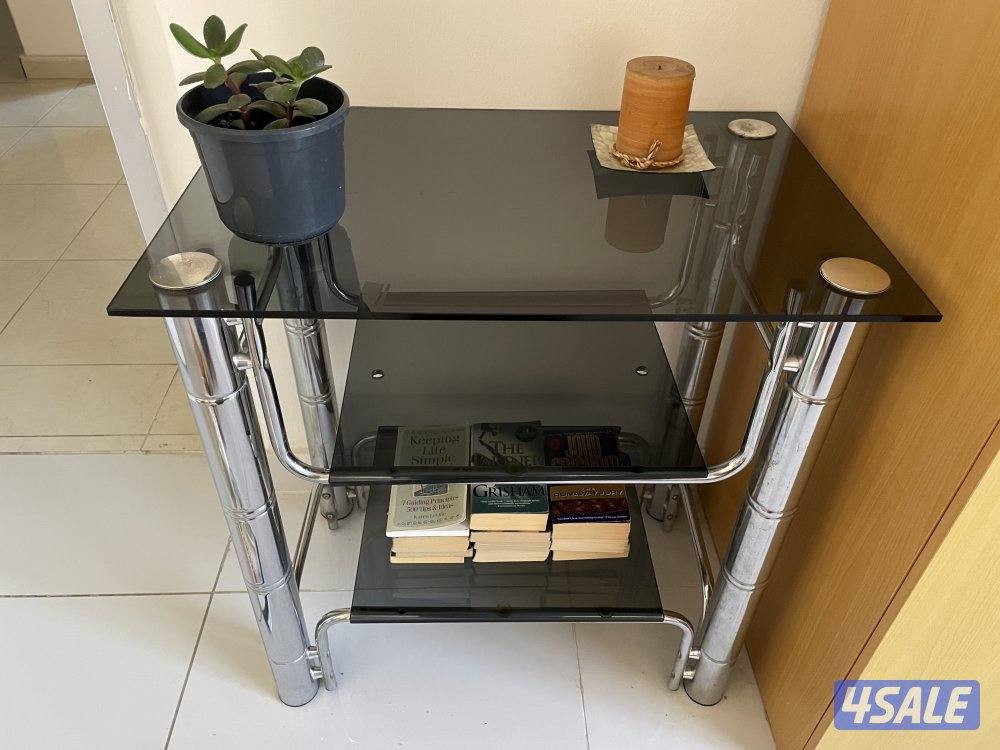 3 tier glass shelf tv stand0