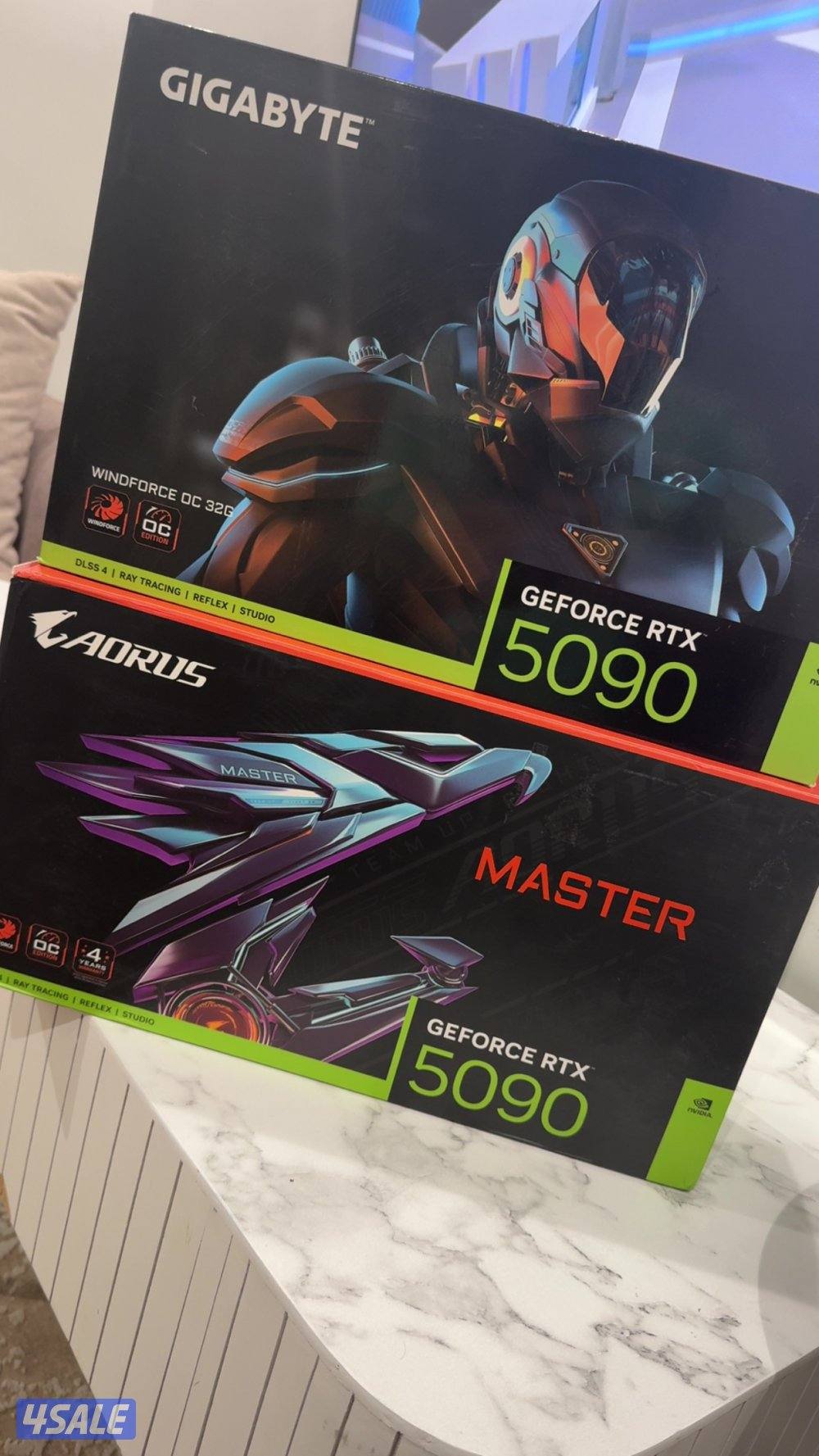 للبيع كرتين شاشه 5090 جدد غير مستخدمين0