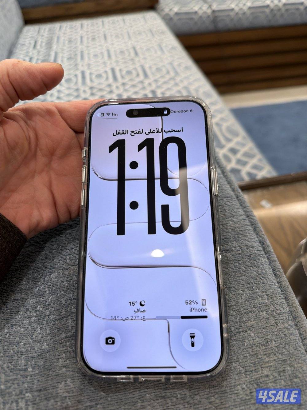 آي فون 17 اير 512 قيقه ألون ازرق مشحون 27 بطاريه 1000