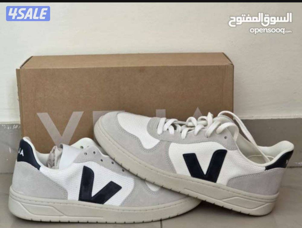 للبيع تكرمون جوتي بالكرتون جديد حذاء سنيكرز Veja V-10 B-Mesh White Nau0
