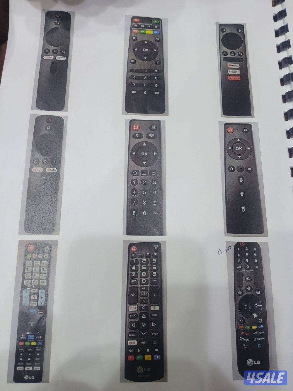 جميع أنواع الرموتات الأصلية والتجارية الجديدة المستعملة للتفزيونات7
