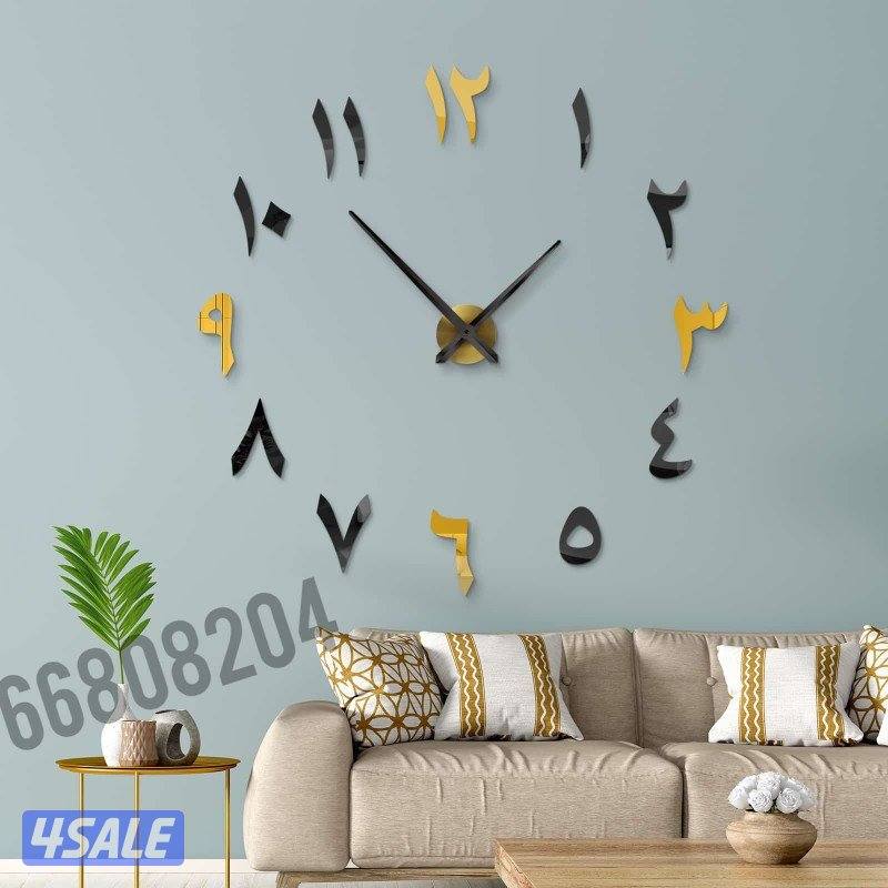 ساعات حائط ثري دي تركيب علي الطوفه بالمقاس اللي تبيه12