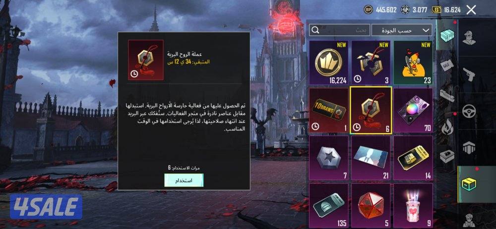 بيع حساب بابجي العالميه5