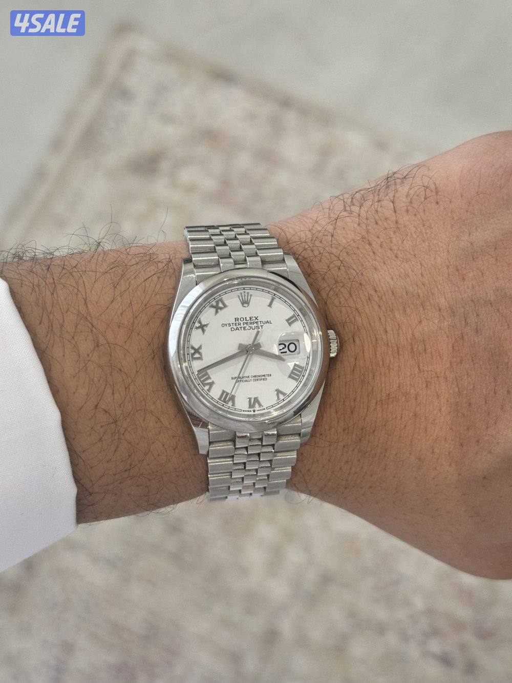 Rolex Date Just 36 White mina. 2024 غير قابل للمساومة0