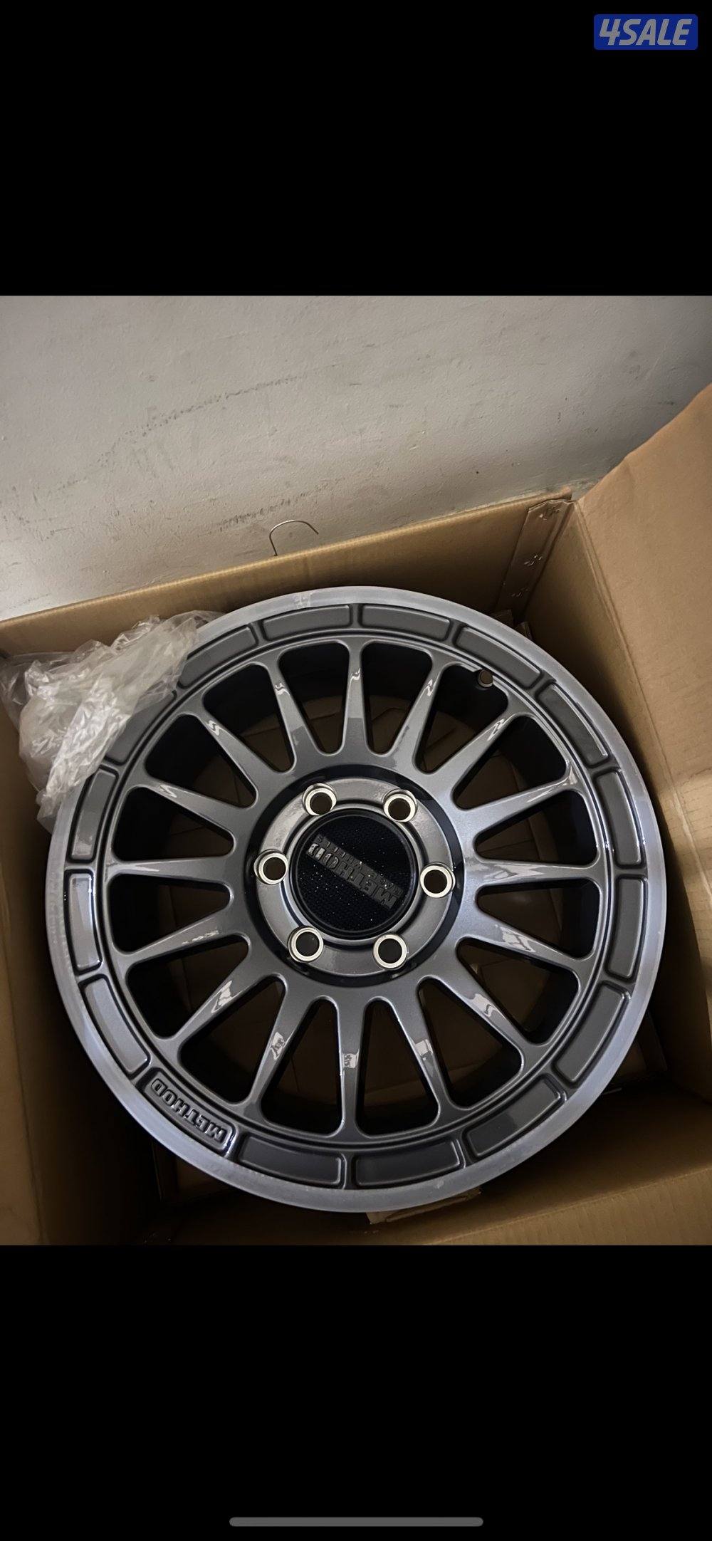 للبيع ٤ رنقات ميثود حجم 17 غير مستعملين جدد مع براغيهم1