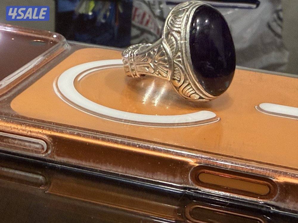 للبيع خاتم فضه راهي صياغه روعه حجر الجمشت الاصلي السعر 2001