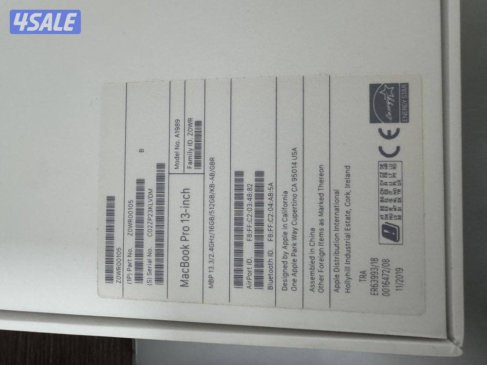 MacBook Pro 13.3-inch (2019)2