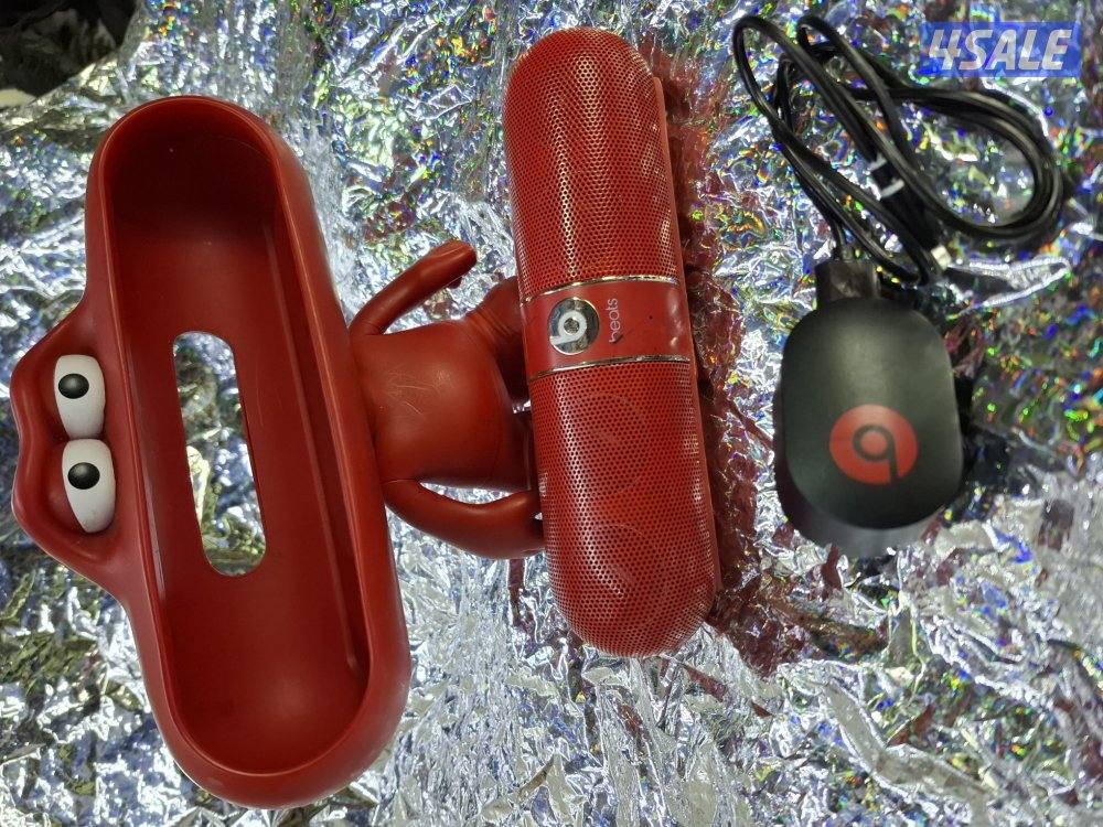 BEATSPILL BLUETOOTH SPEAKER RED WITH BEATSPIL STAND TOY2