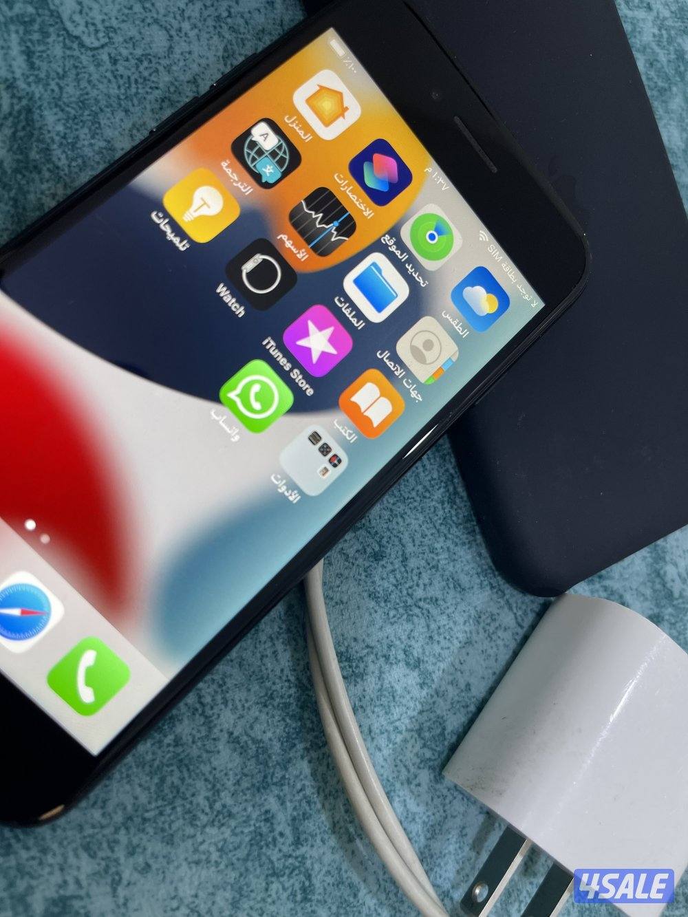 ايفون 7 السابع 128 قيقا نظيف مو مفتوح ولا مصلح مع الشحن الاصلي1