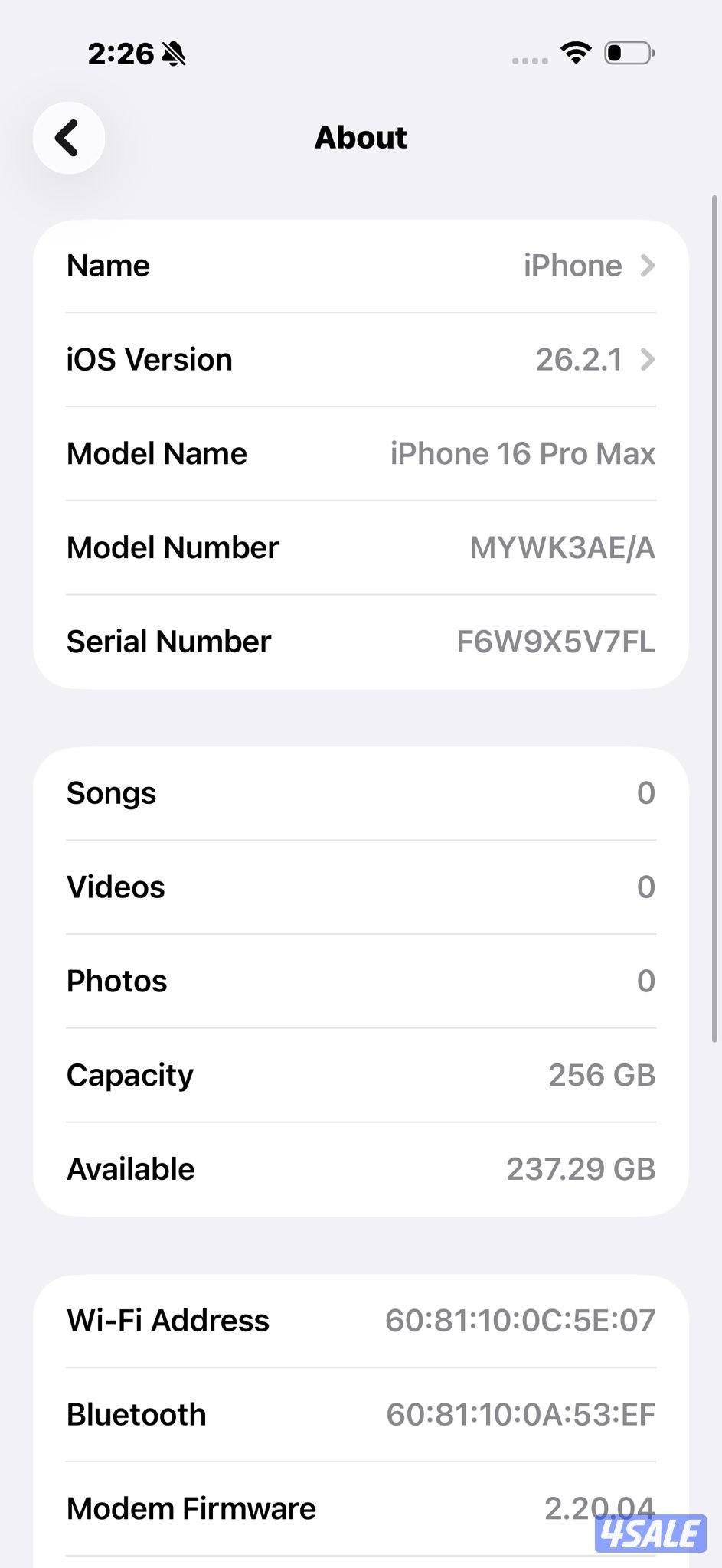 iPhone 16 Pro Max 256GB Natural – 99% ايفون 16 برو ماكس مستعمل كالجديد11
