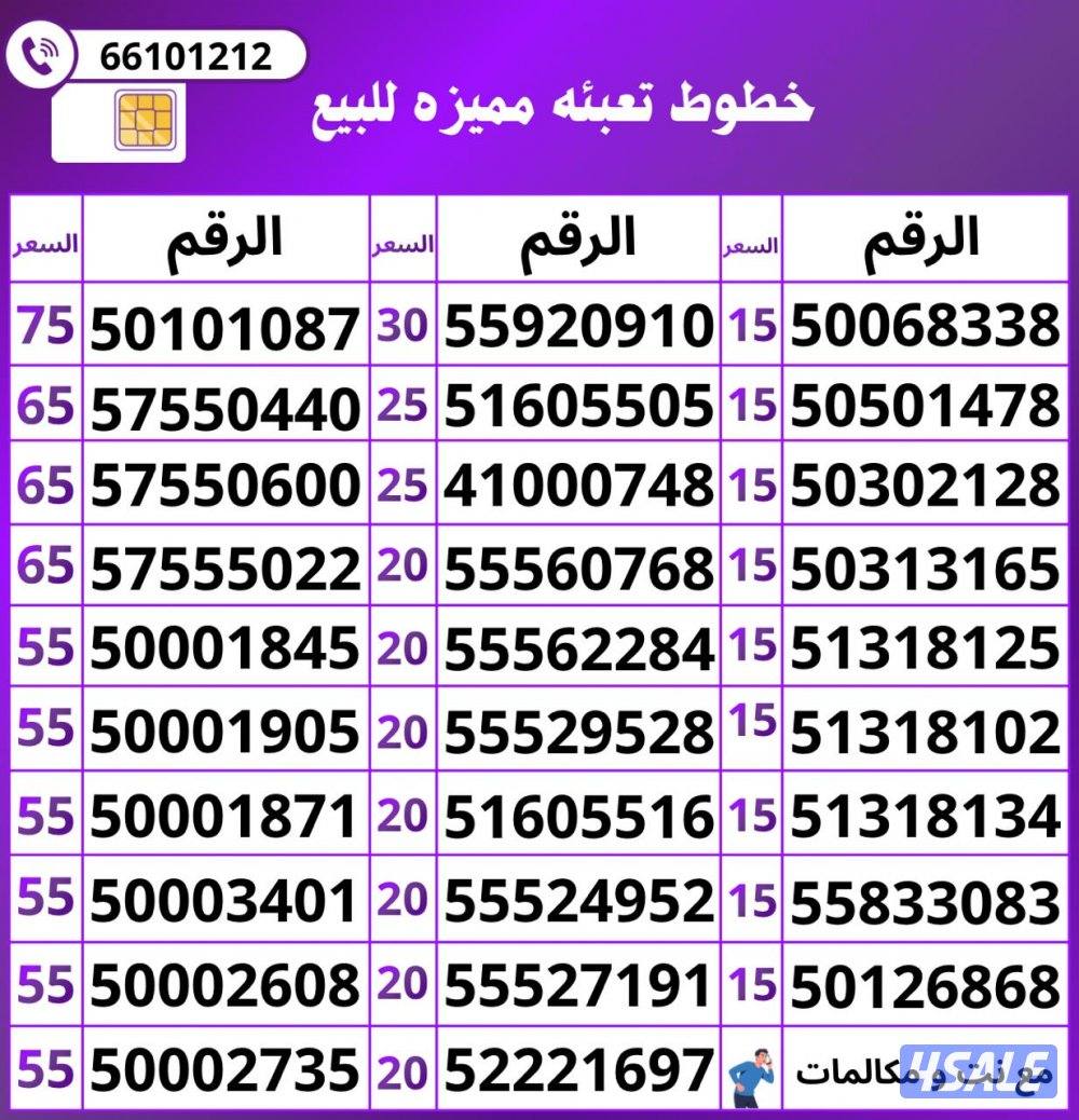 ارقام مميزه تعبئه stc0