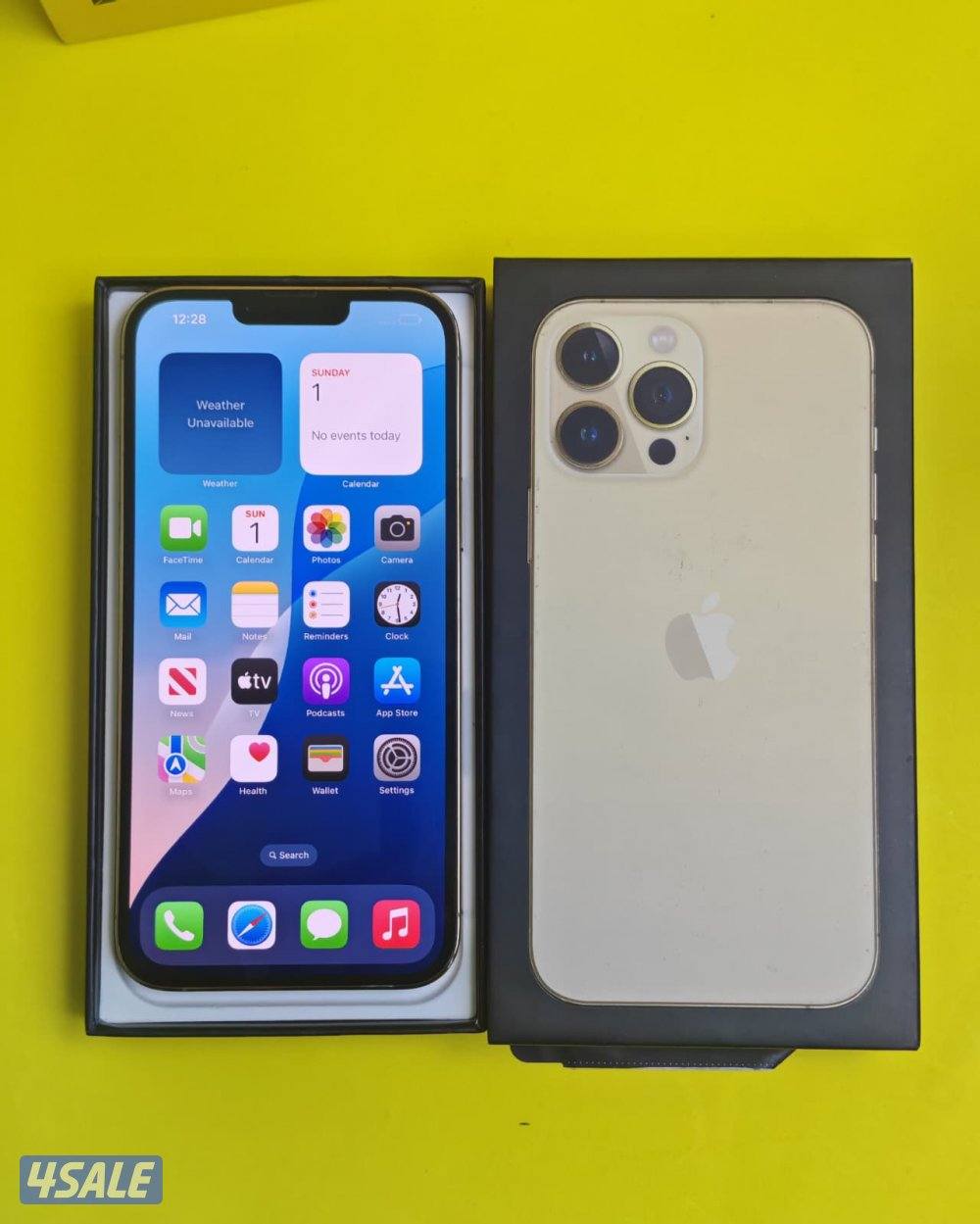 ايفون 13 برو ماكس – 256 جيجا – ذهبي بطارية 81% مستعمل كالجديد2