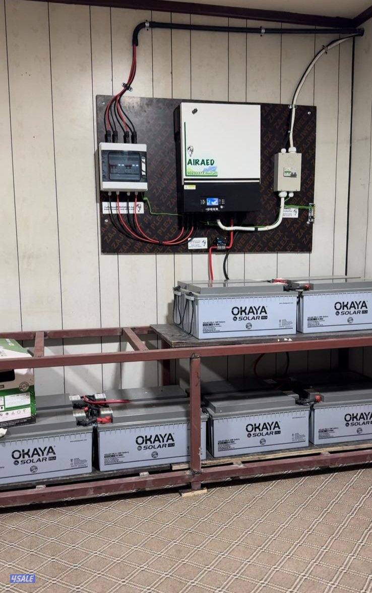 توريد وتركيب كافة مستلزمات تشغيل الكهرباء عن طريق الطاقه الشمسيه في ال11