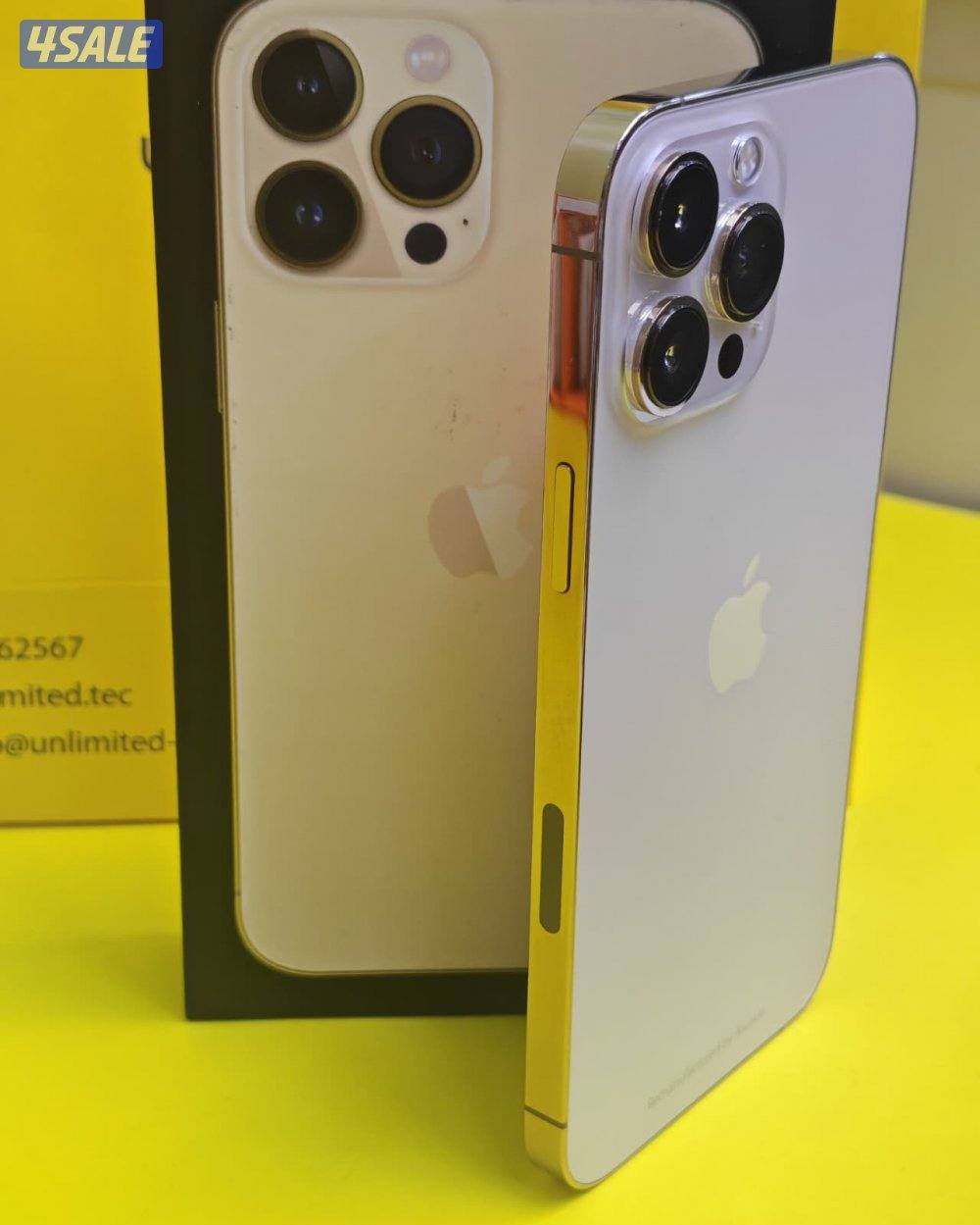 ايفون 13 برو ماكس – 256 جيجا – ذهبي بطارية 76% مستعمل كالجديد1