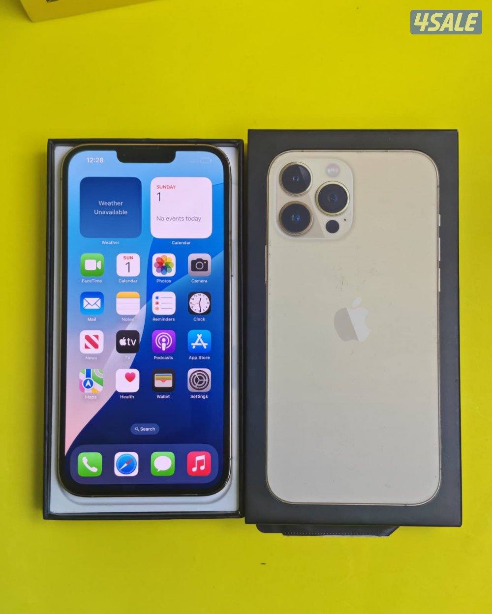 ايفون 13 برو ماكس – 256 جيجا – ذهبي بطارية 76% مستعمل كالجديد6