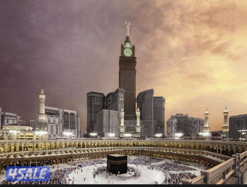 للإيجار جناح أميري في بولمان زمزم مكة مساحة الجناح ٧٠م المدة اسبوع4