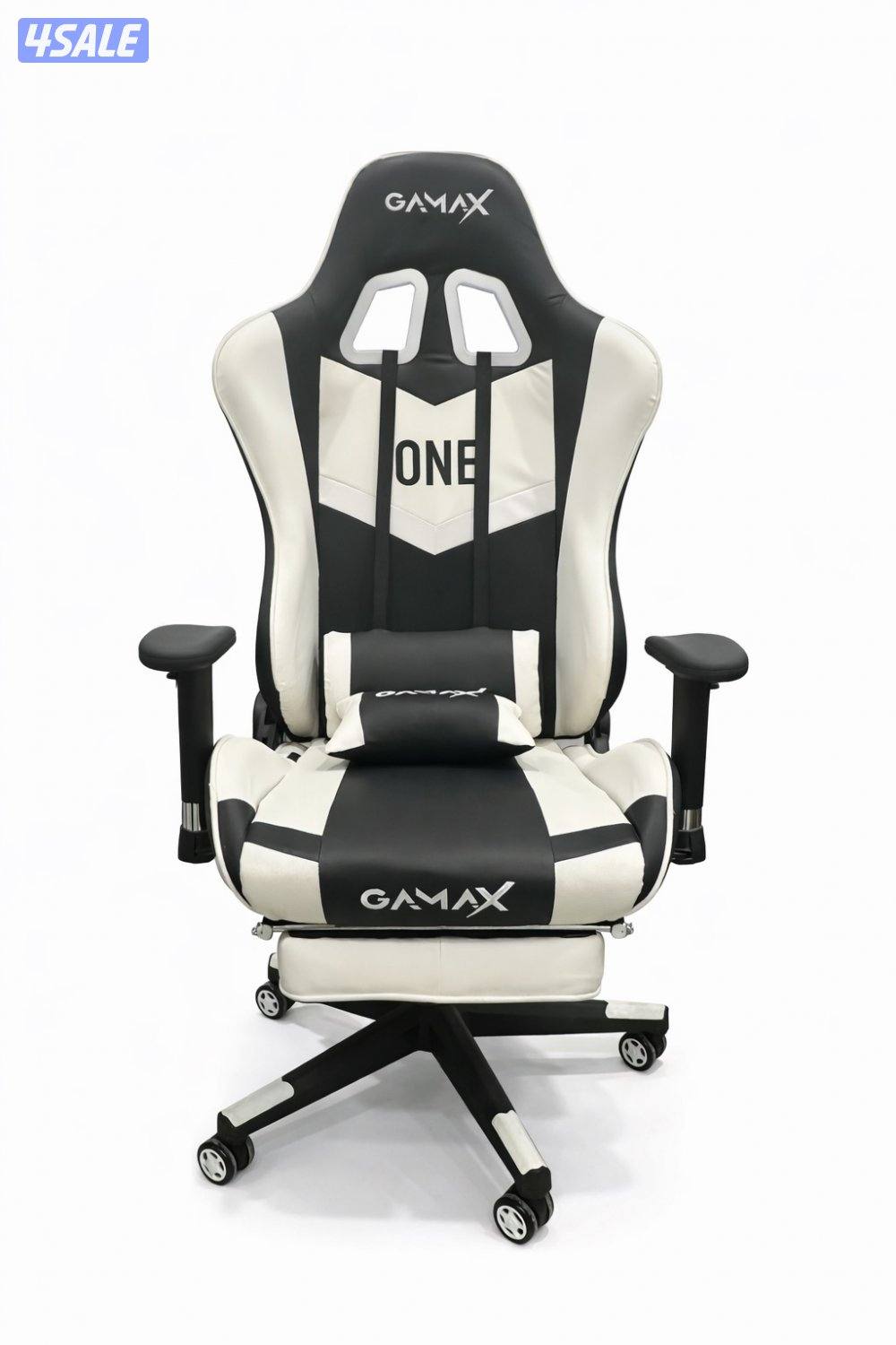 GAMAX Gaming Chair - black & white - كرسي قيمنق للبيع0