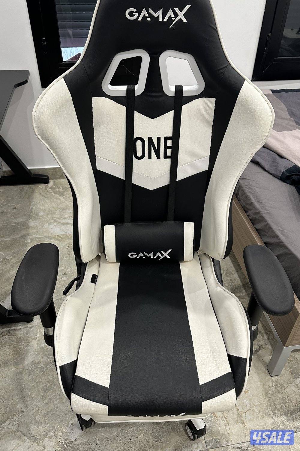GAMAX Gaming Chair - black & white - كرسي قيمنق للبيع2