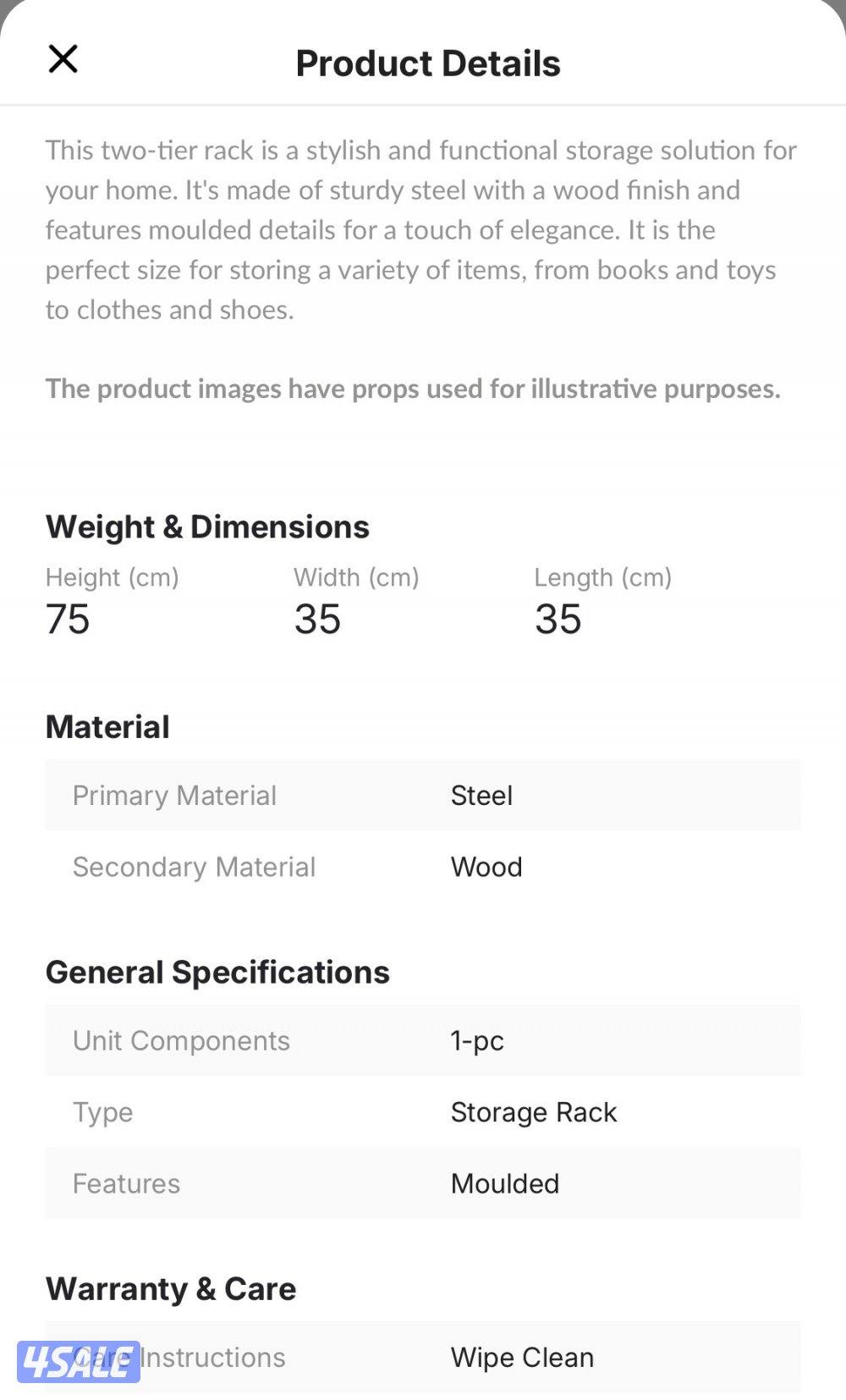 Side table/Brody modular 2 tier storage rack2