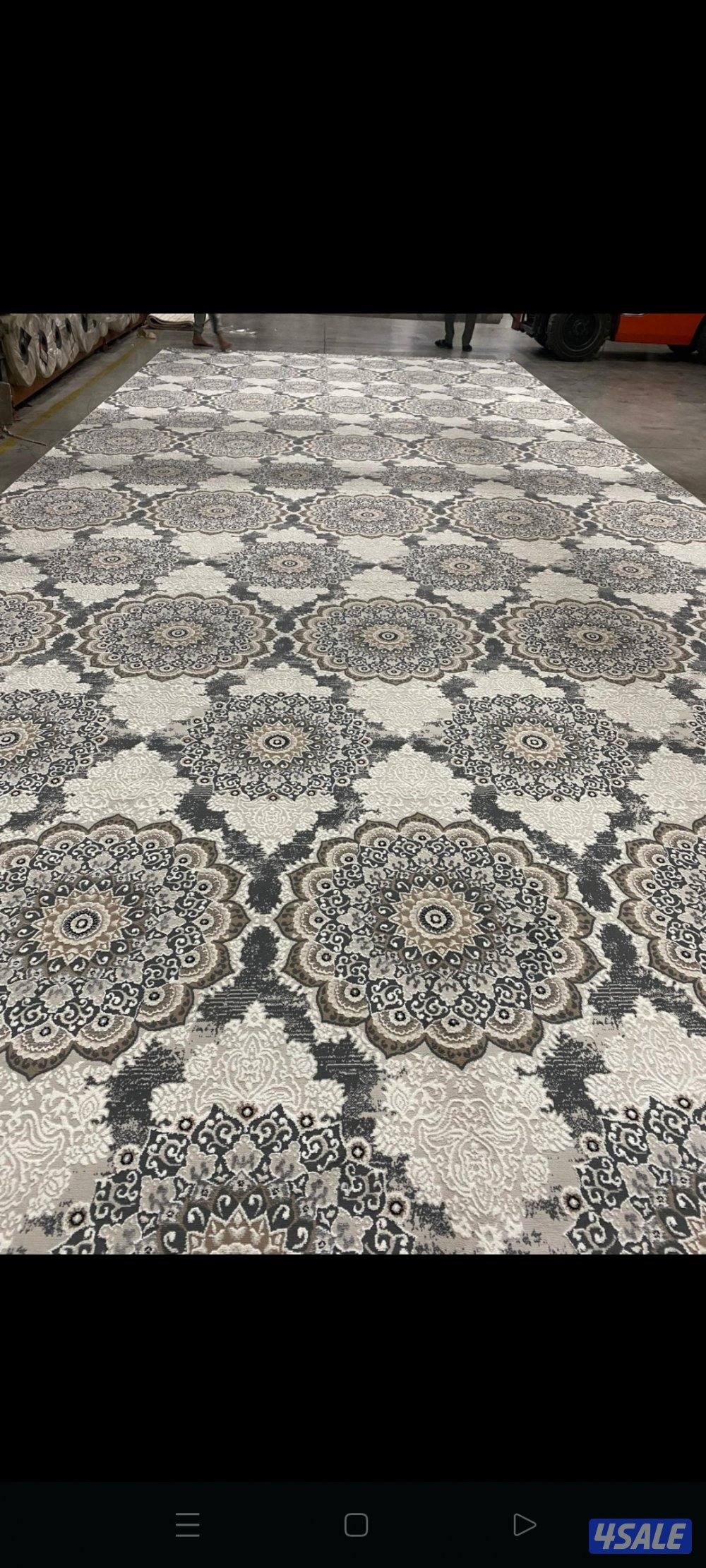 للبيع سجاد تركي سادة ومشجر مساندة وحفر يدوي وستائر7