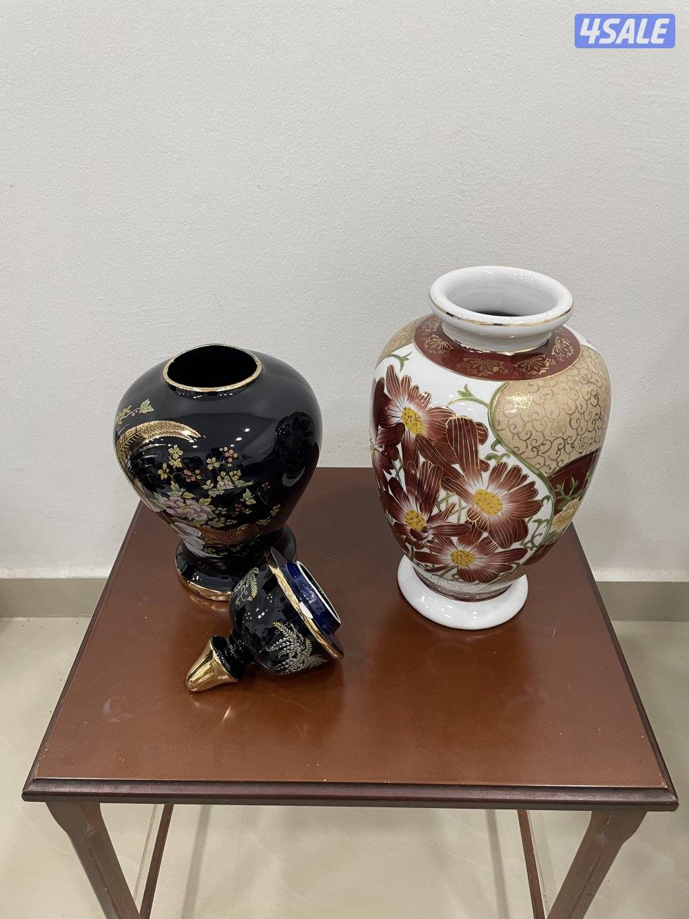 للبيع مزهرية سيراميك بنقوش زهور1