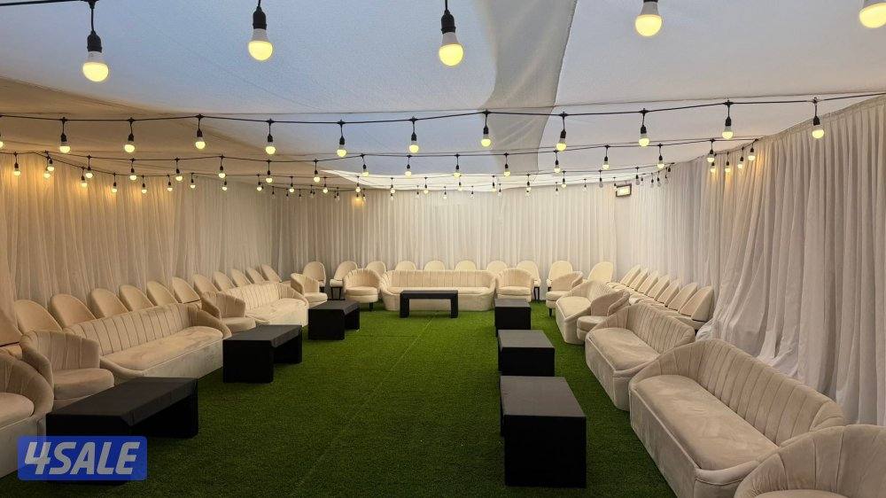 تأجير كراسي وطاولات وكنب وزينة وخيم وبيت شعر وقهوجيه وتسكره حدائق ومنا4