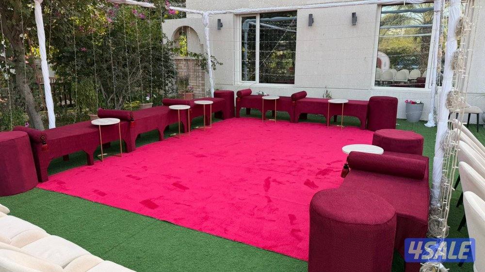 تأجير كراسي وطاولات وكنب وزينة وخيم وبيت شعر وقهوجيه وتسكره حدائق ومنا5