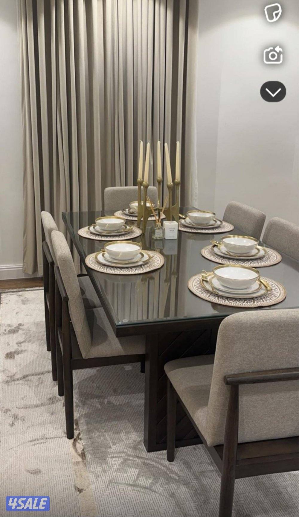 طقم طاوله طعام اشلي 6 أشخاص استعمال خفيف  ashley furniture0