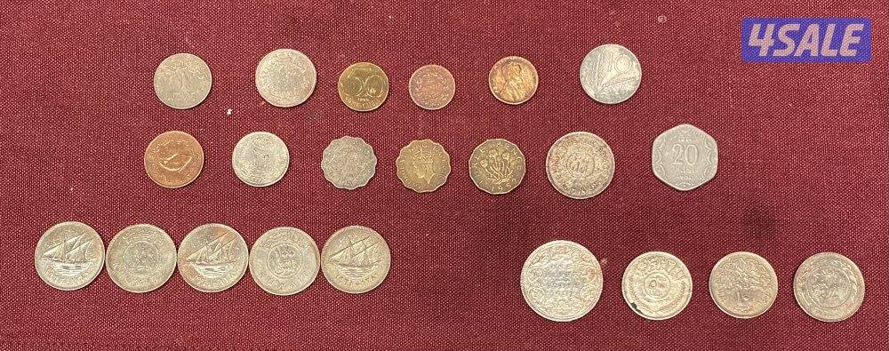 عملات قديمة روبية، وإمارة الكويت ، المملكة الأردنية . عملة عثمانية2