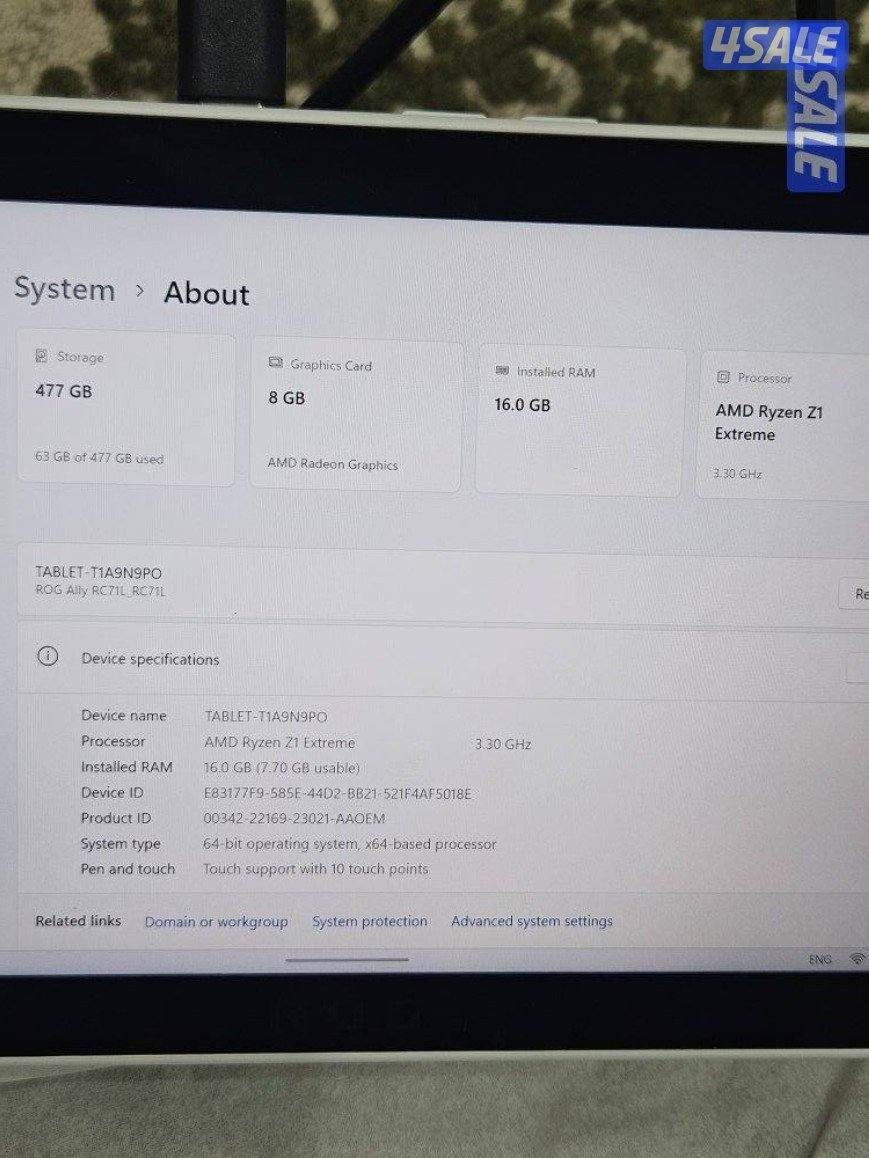 للبيع ROG ALLY بي سي محمول9